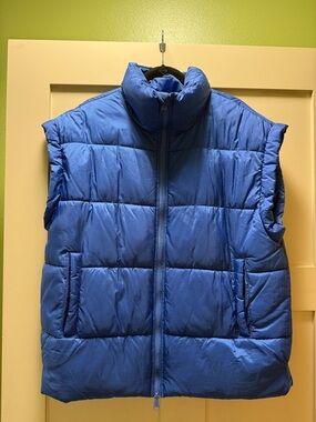 Free People In A Bubble Blue Vest